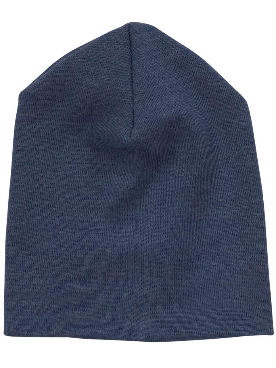 Cappello in lana e seta - blu .